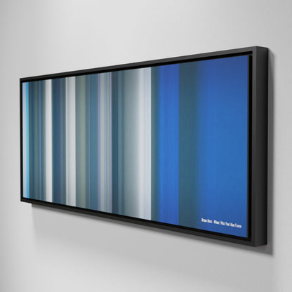 Side view of Framed Buff's of Bruno-Mars-When-I-Was-Your-Man Frome on the wall