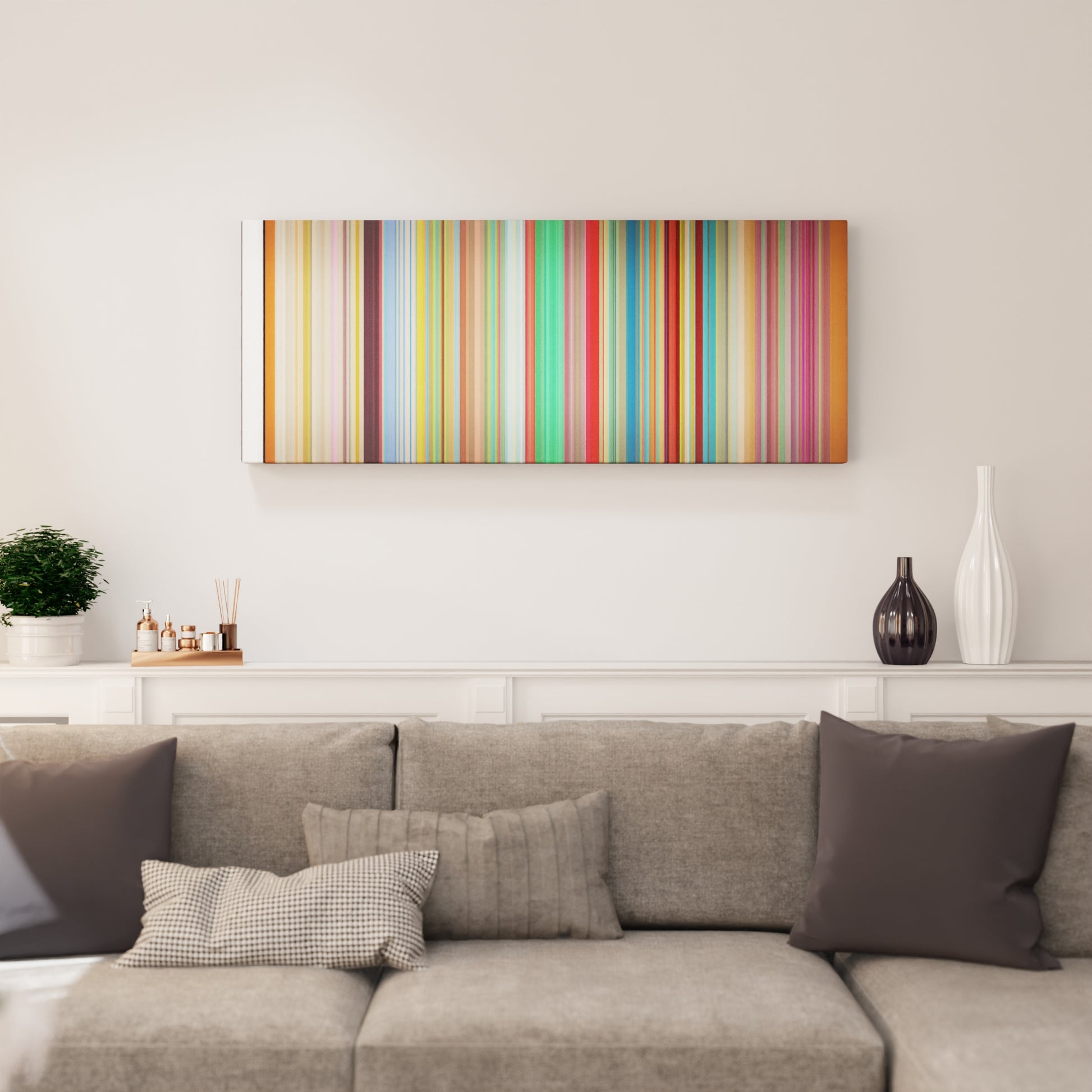 Living room interior with BTS-Idol Frome on the wall