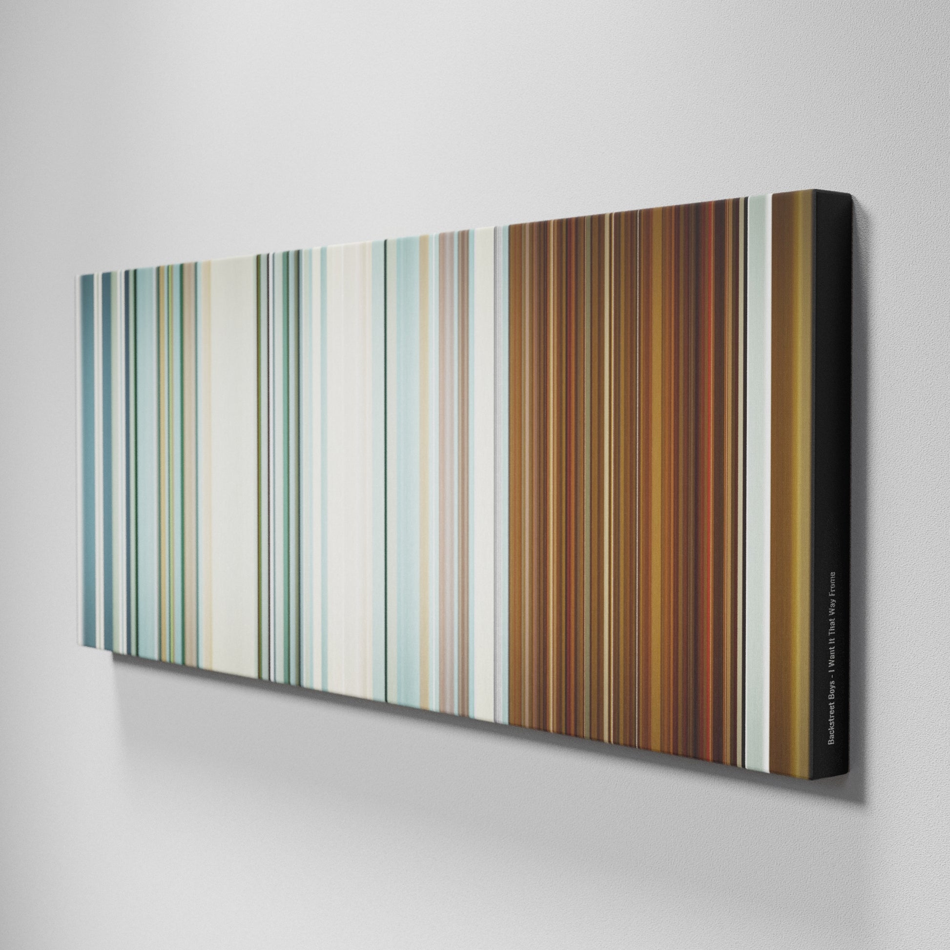 Side view of Buff's of Backstreet-Boys-I-Want-It-That-Way Frome on the wall