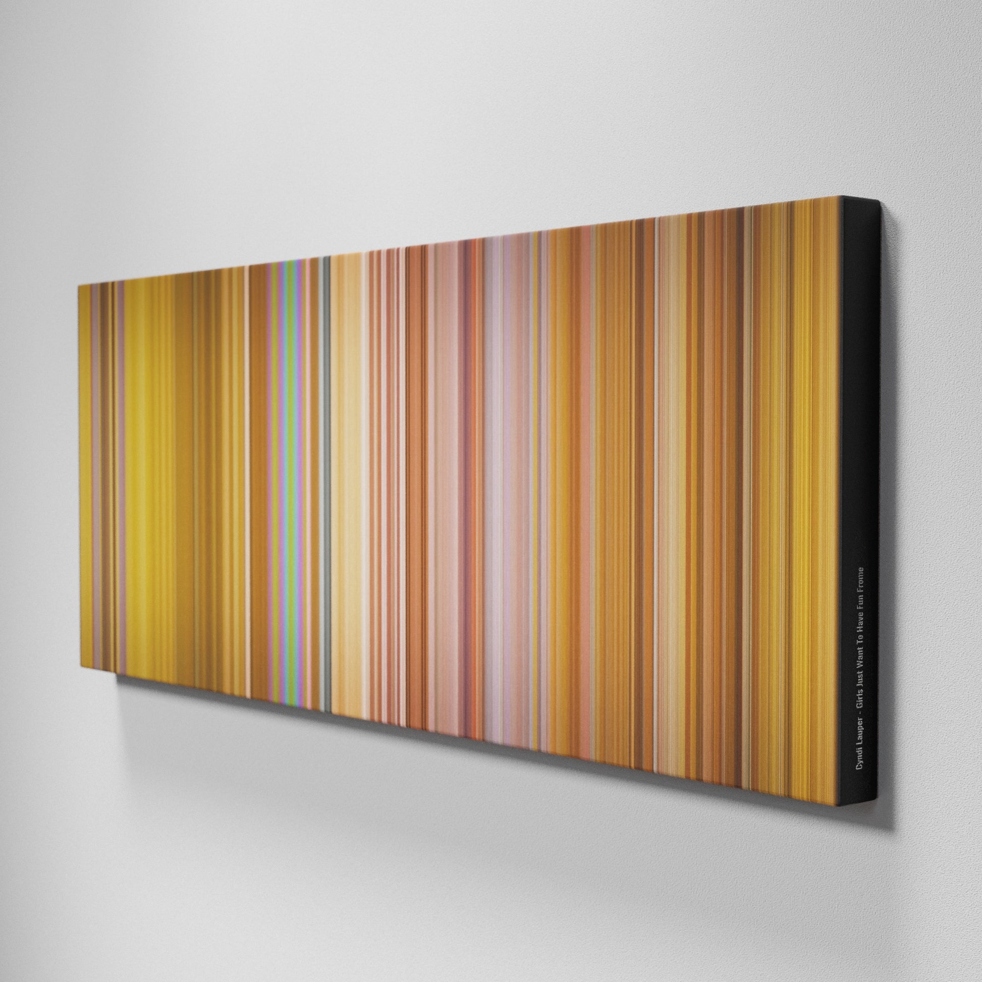 Side view of Buff's of Cyndi-Lauper-Girls-Just-Want-To-Have-Fun Frome on the wall