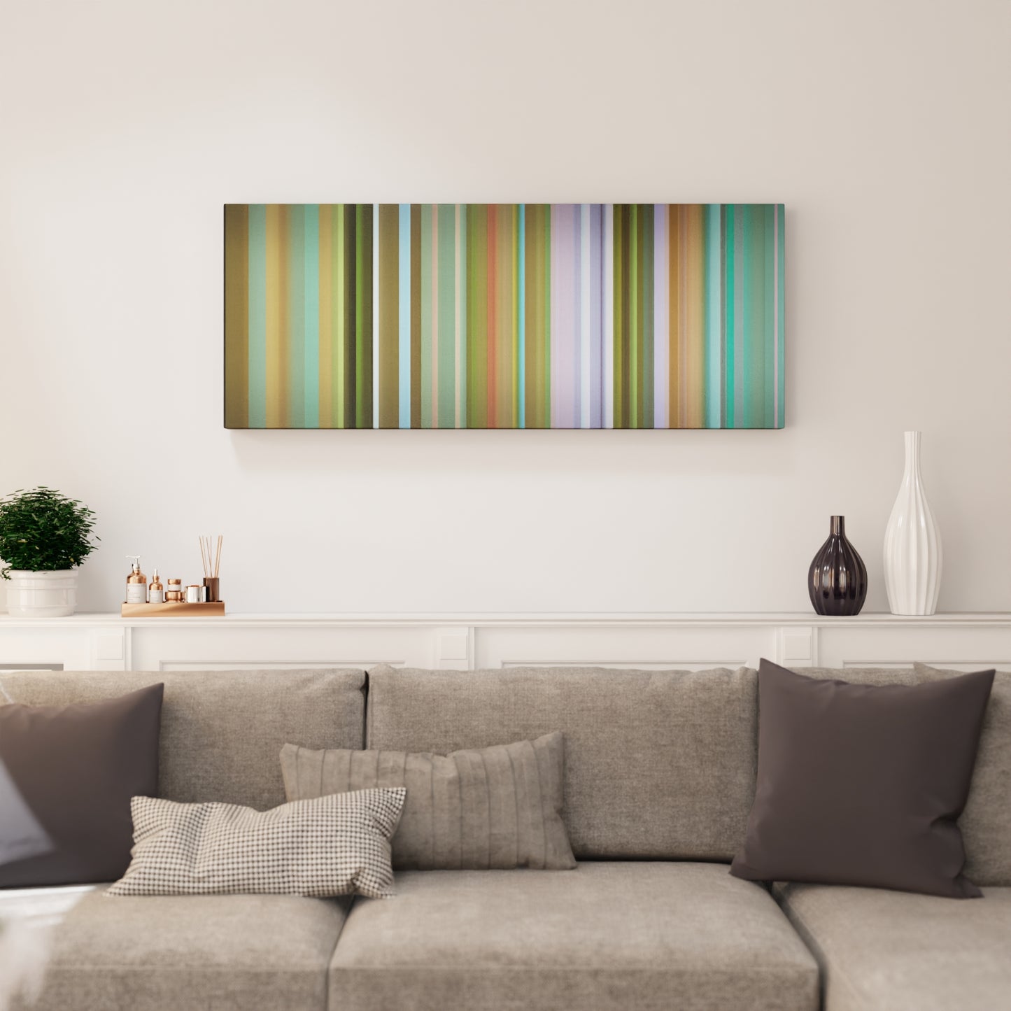 Living room interior with Aulii-Cravalho-How-Far-Ill-Go Frome on the wall