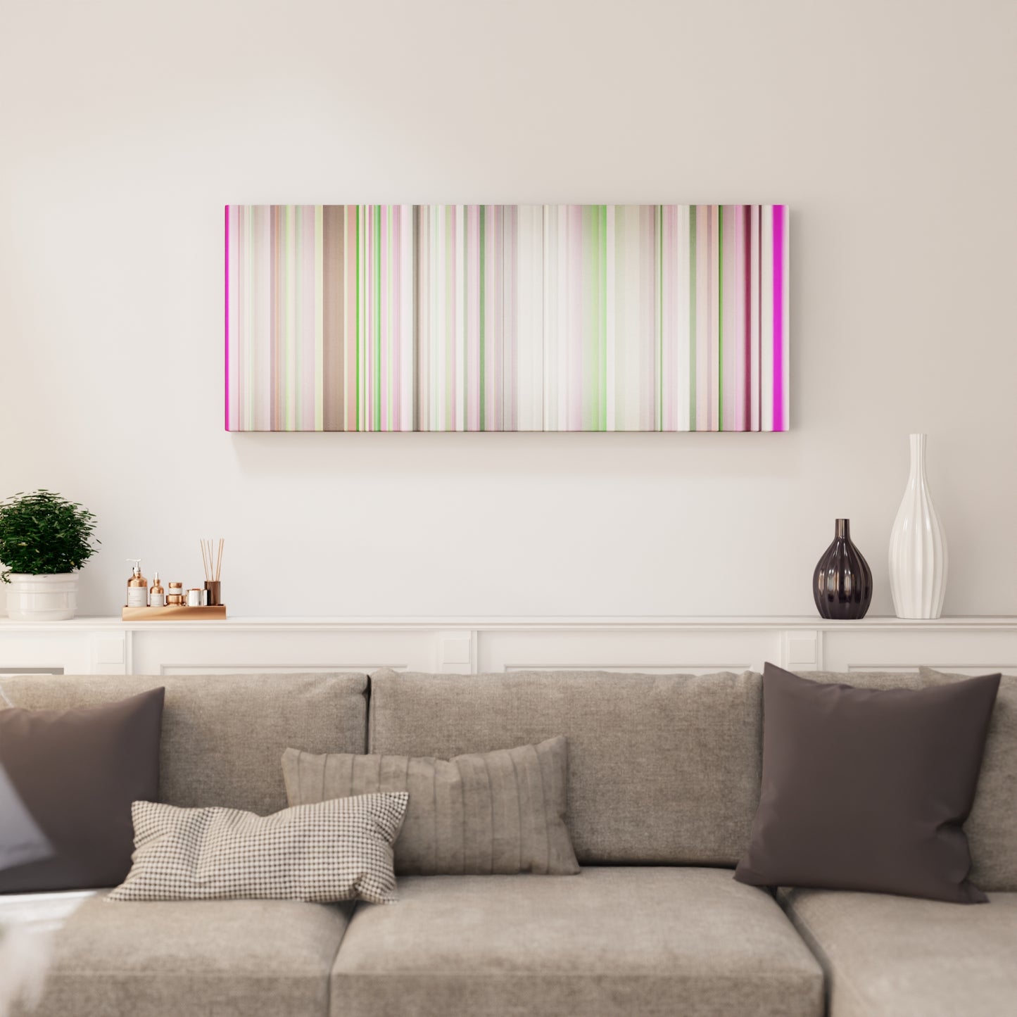 Living room interior with David-Guetta--Showtek-Bad Frome on the wall