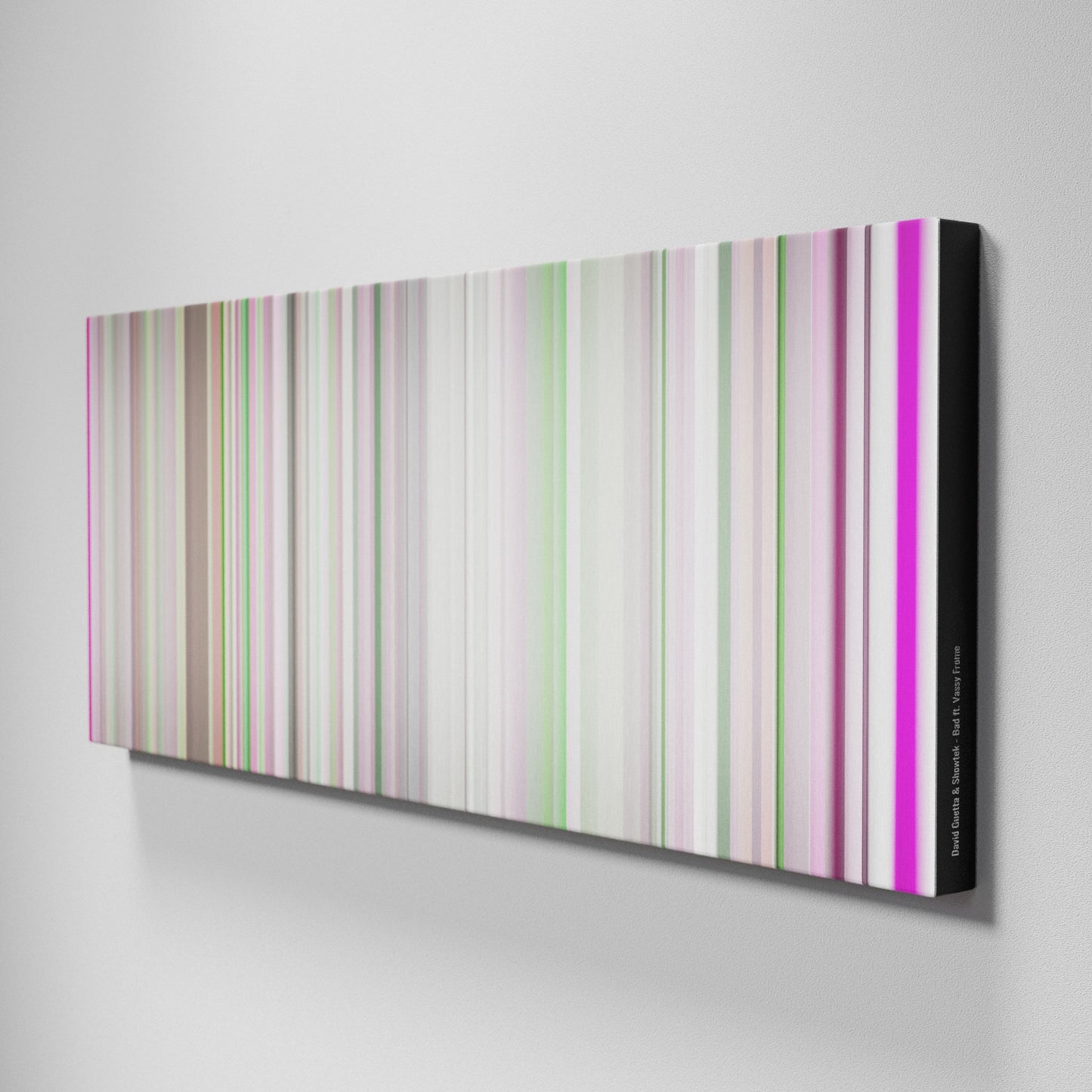 Side view of Buff's of David-Guetta--Showtek-Bad Frome on the wall