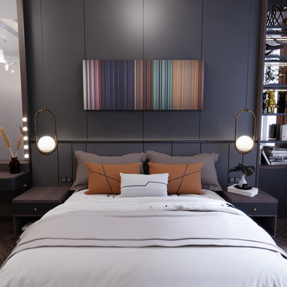 Bedroom interior with Katy-Perry-Wide-Awake Frome on the wall