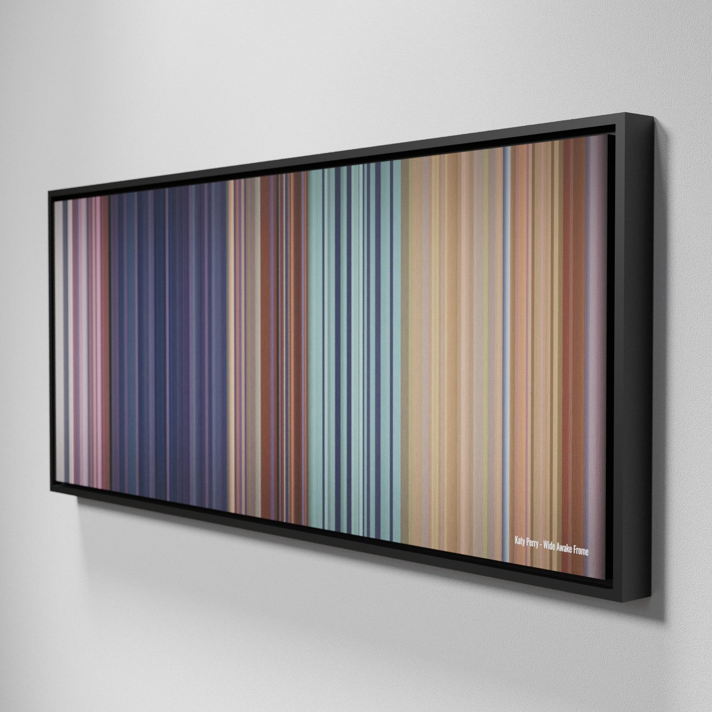 Side view of Framed Buff's of Katy-Perry-Wide-Awake Frome on the wall