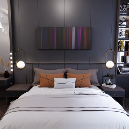 Bedroom interior with Imagine-Dragons-Demons Frome on the wall