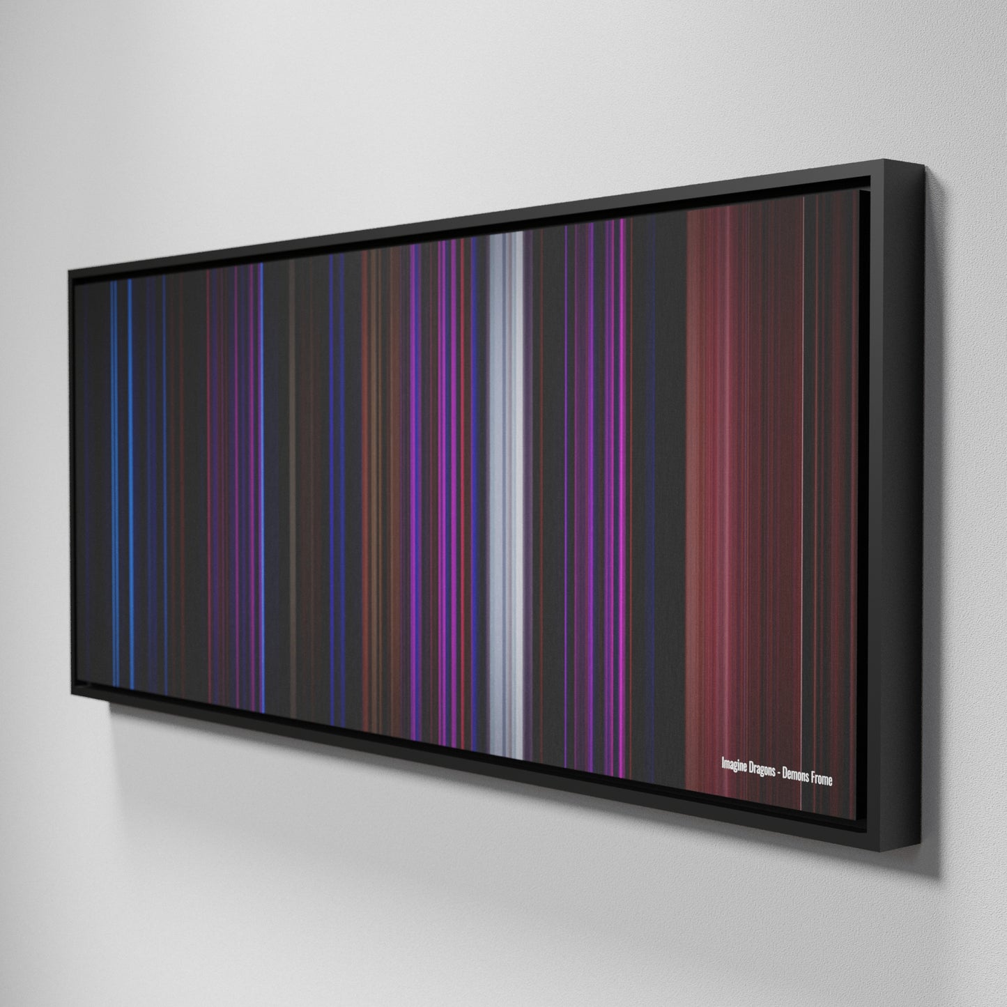Side view of Framed Buff's of Imagine-Dragons-Demons Frome on the wall
