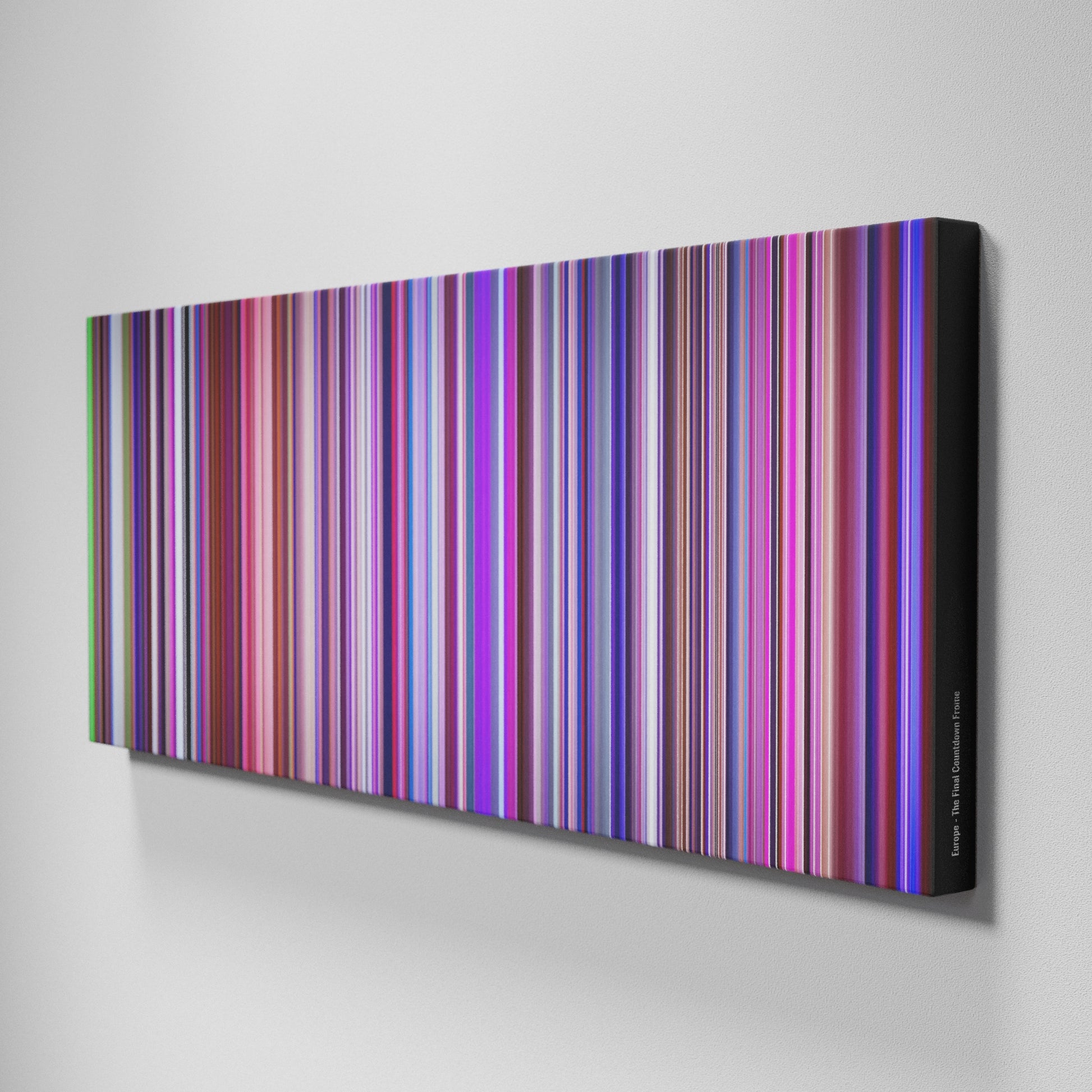 Side view of Buff's of Europe-The-Final-Countdown Frome on the wall