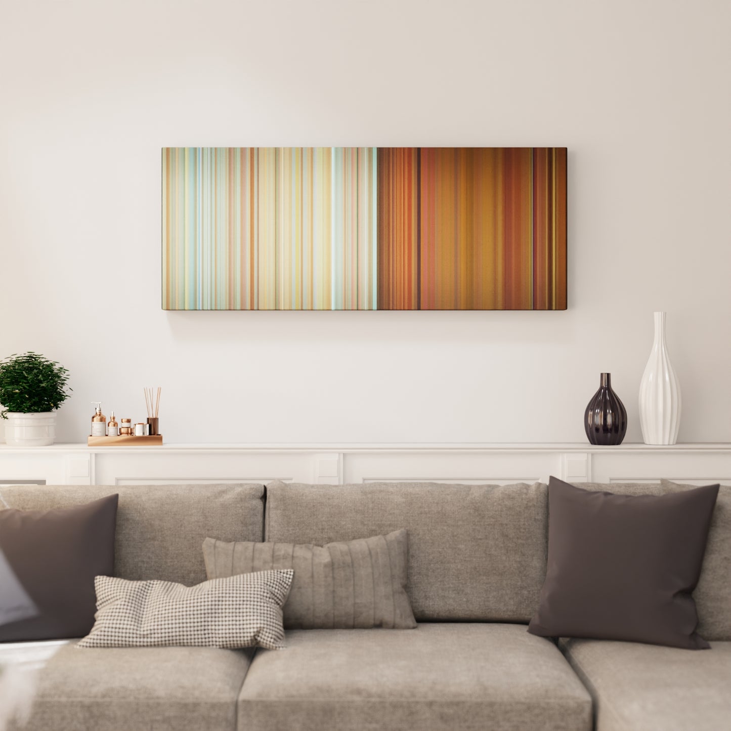 Living room interior with LMFAO-Sexy-and-I-Know-It Frome on the wall