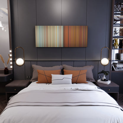 Bedroom interior with LMFAO-Sexy-and-I-Know-It Frome on the wall