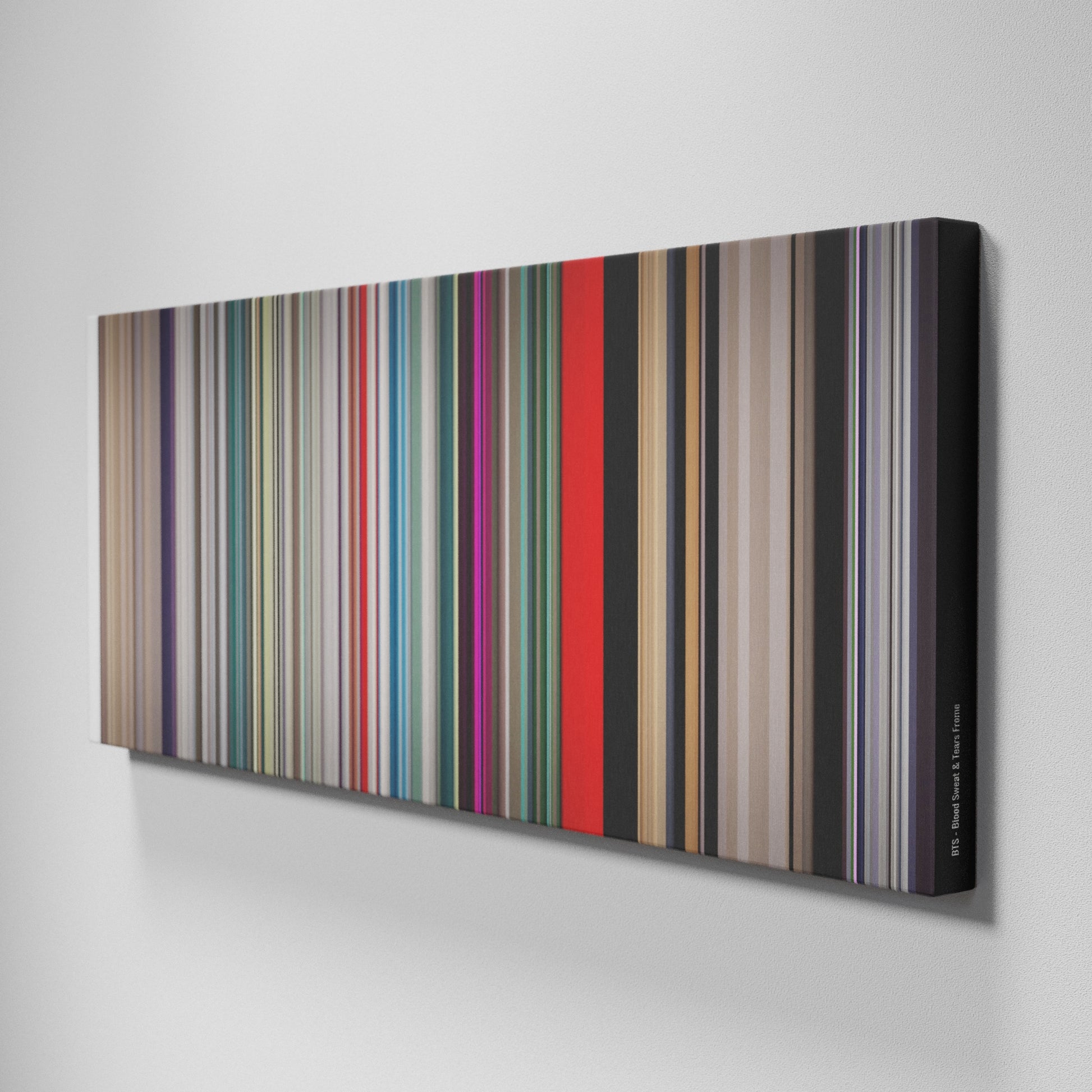 Side view of Buff's of BTS-Blood-Sweat--Tears Frome on the wall