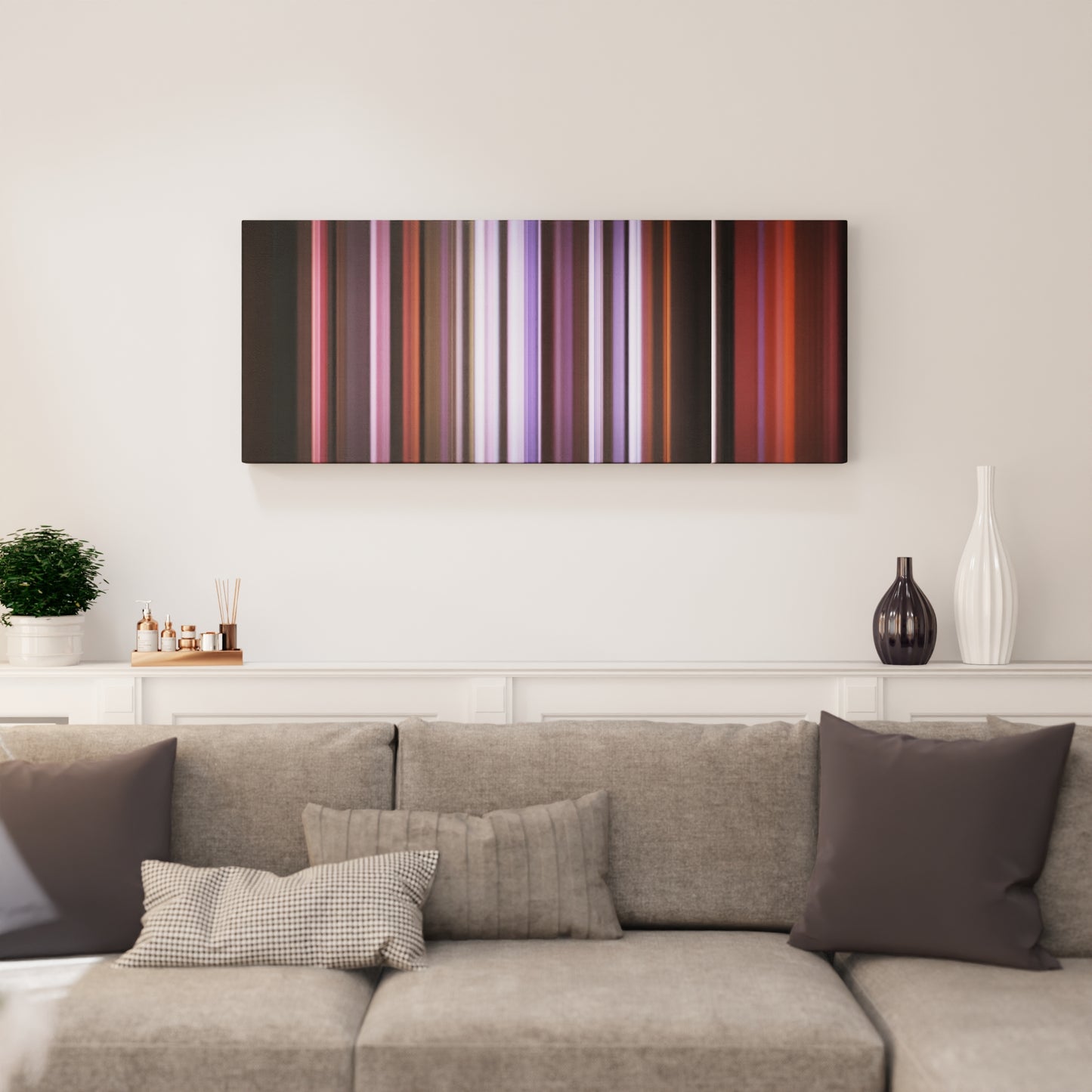 Living room interior with George-Michael-Careless-Whisper Frome on the wall