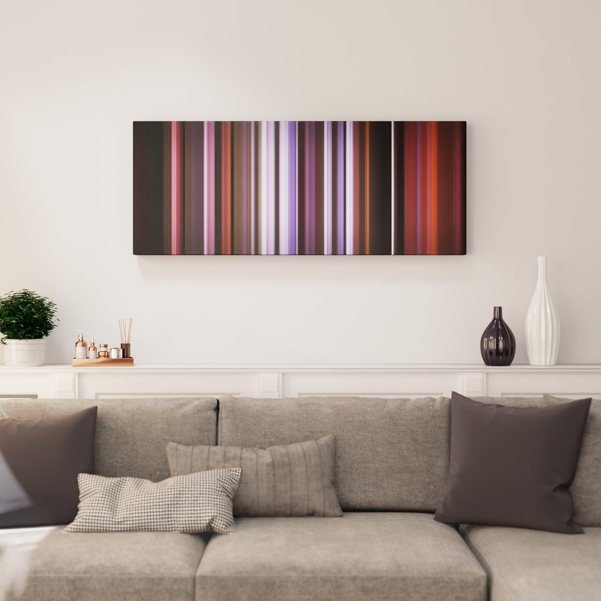 Living room interior with George-Michael-Careless-Whisper Frome on the wall