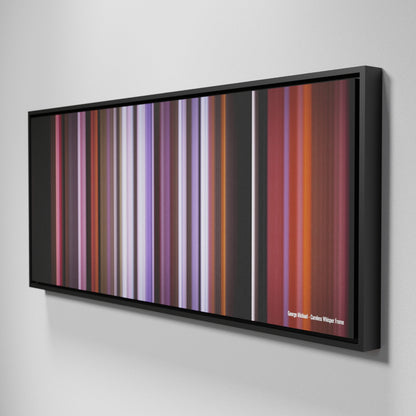 Side view of Framed Buff's of George-Michael-Careless-Whisper Frome on the wall