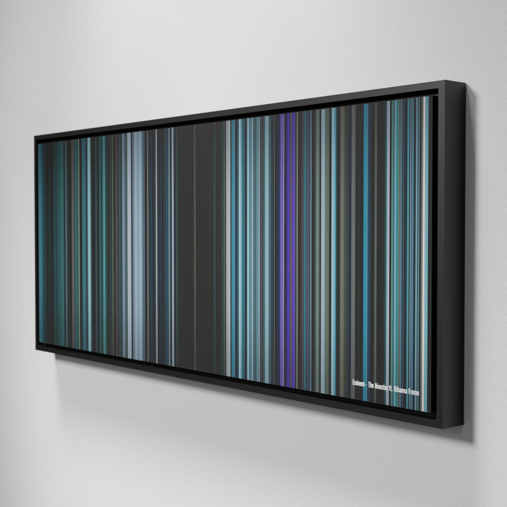 Side view of Framed Buff's of Eminem-The-Monster Frome on the wall