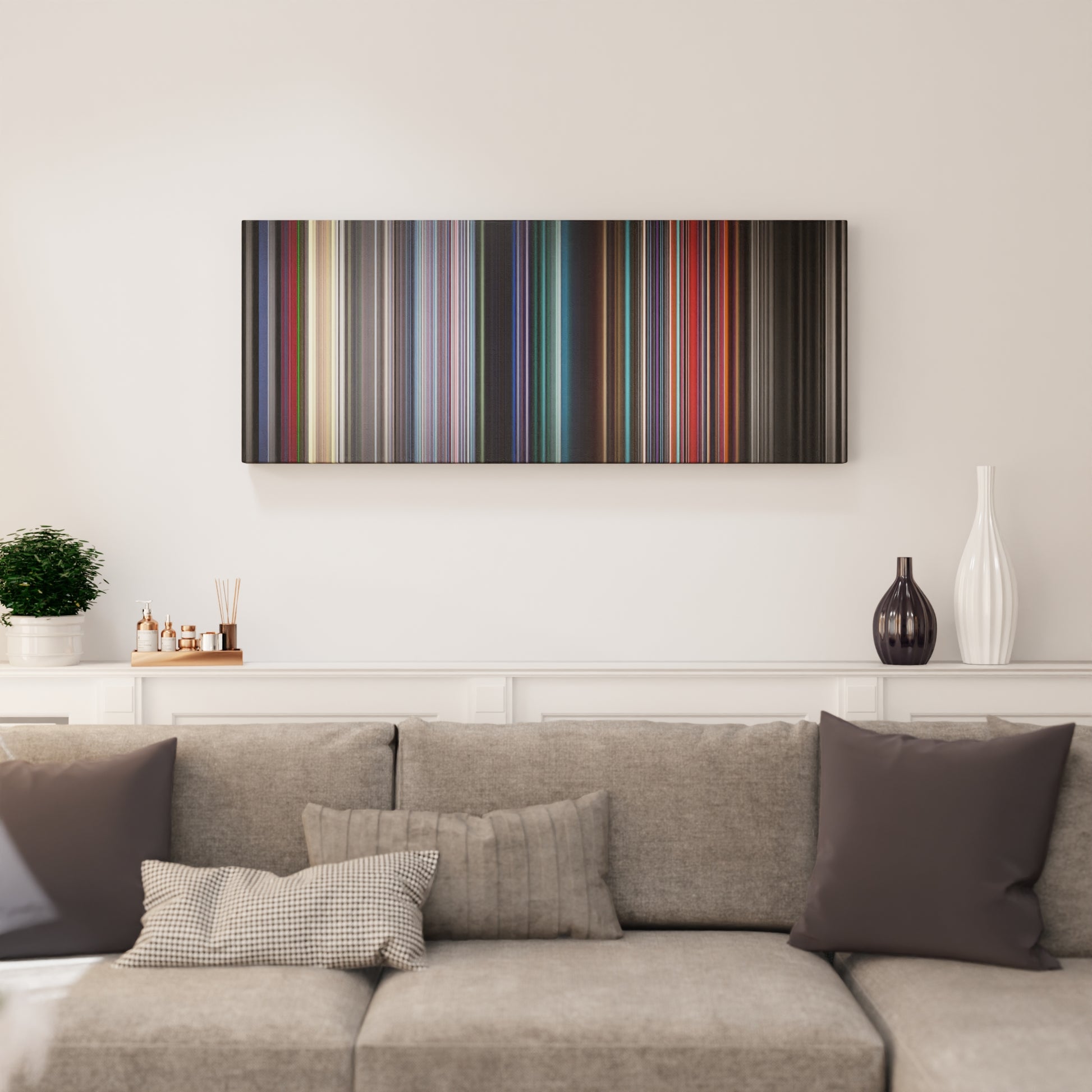 Living room interior with Swedish-House-Mafia-Dont-You-Worry-Child Frome on the wall