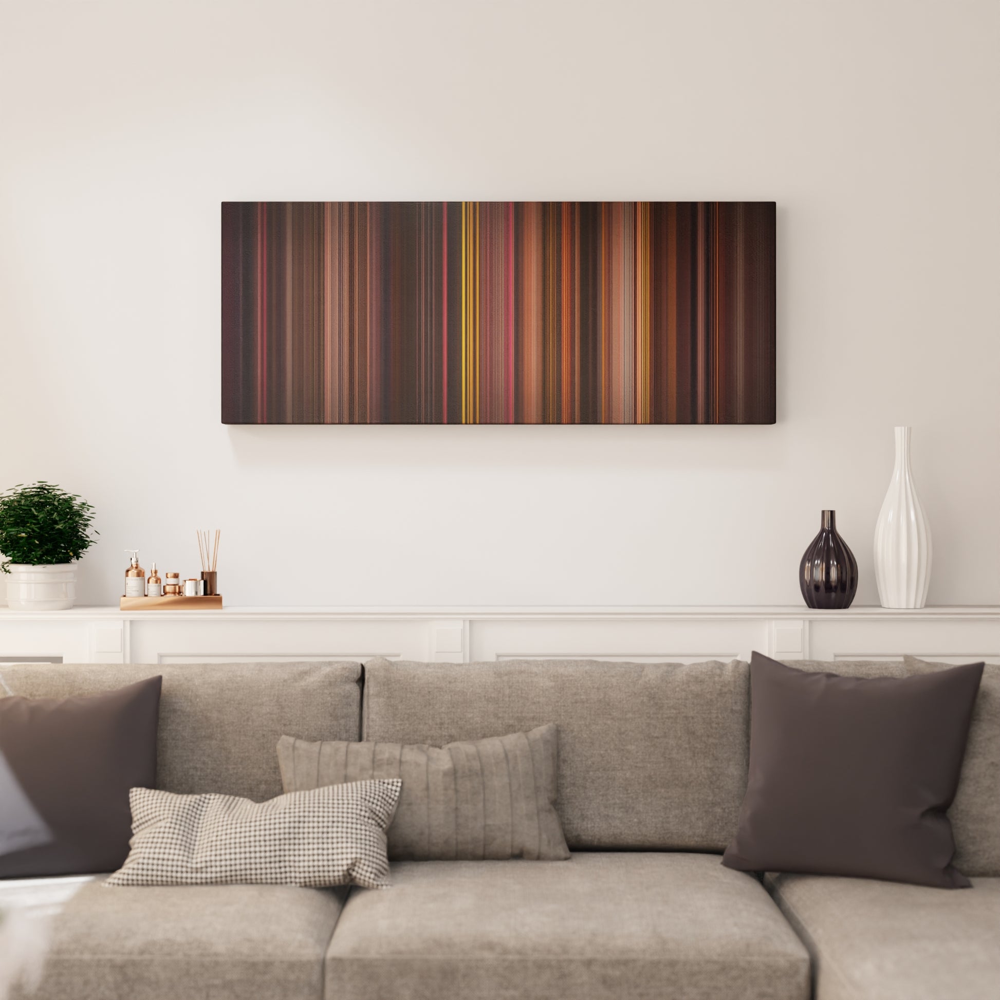 Living room interior with ACDC-Back-In-Black Frome on the wall