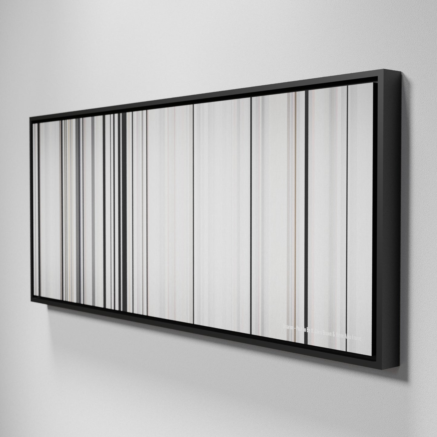 Side view of Framed Buff's of Omarion-Post-To-Be Frome on the wall