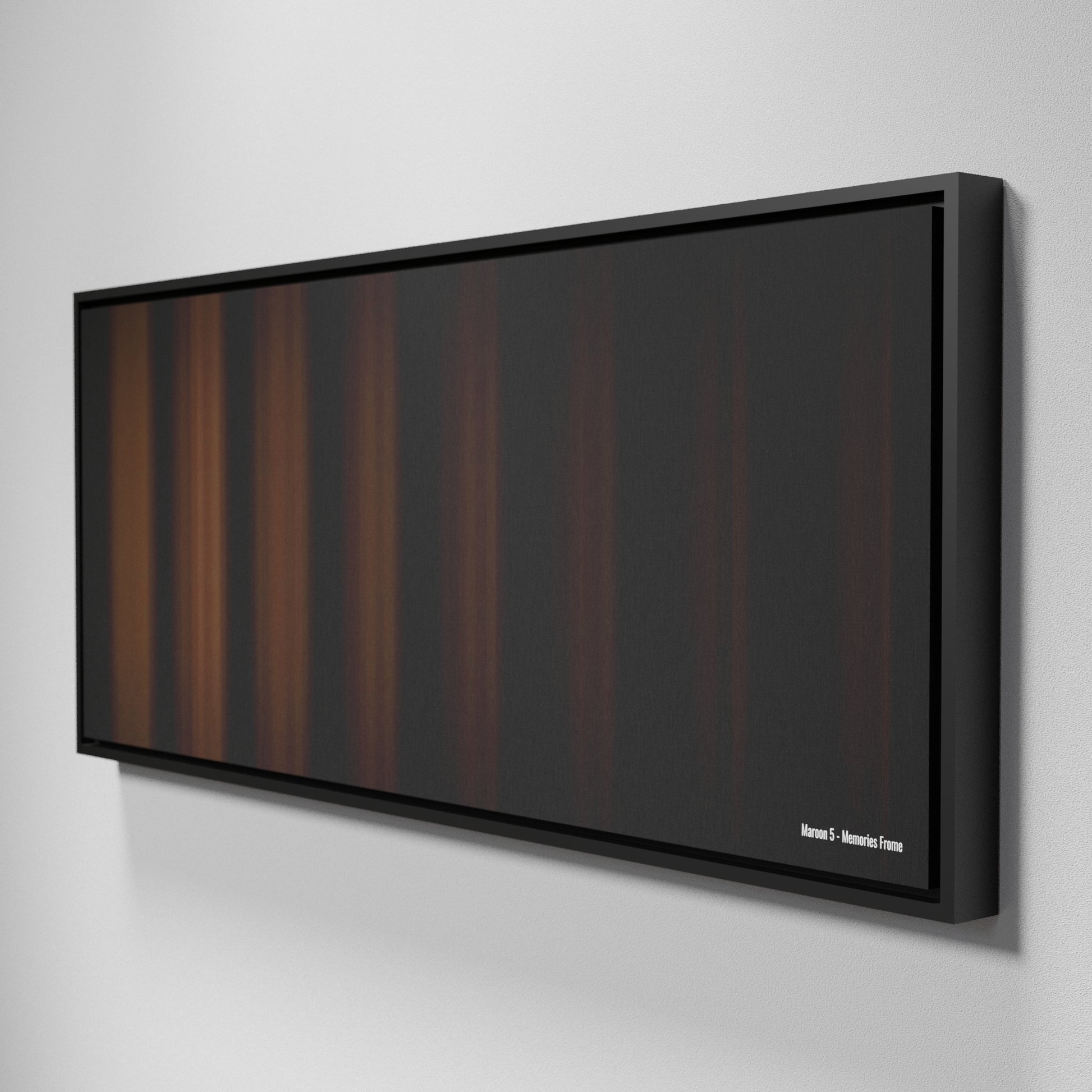 Side view of Framed Buff's of Maroon-5-Memories Frome on the wall