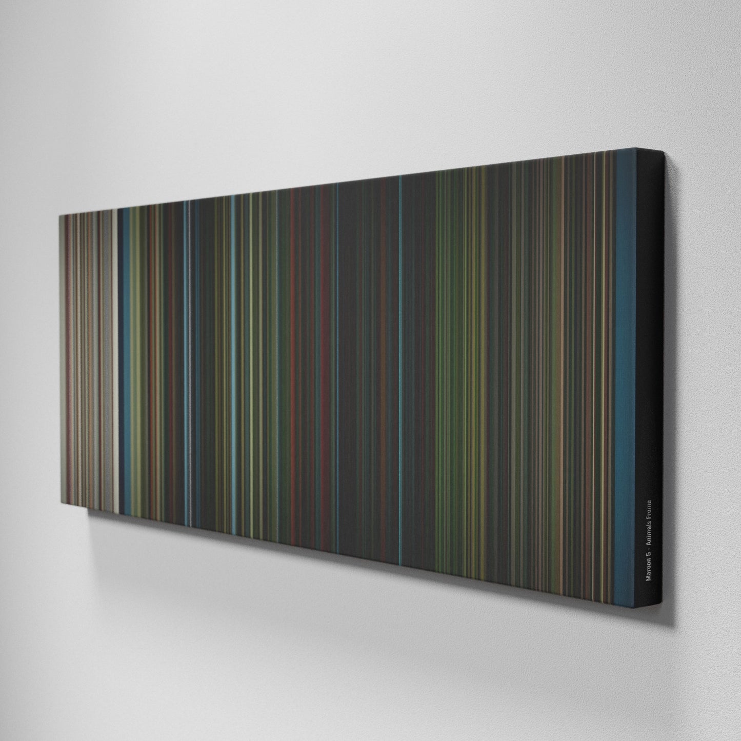 Side view of Buff's of Maroon-5-Animals Frome on the wall