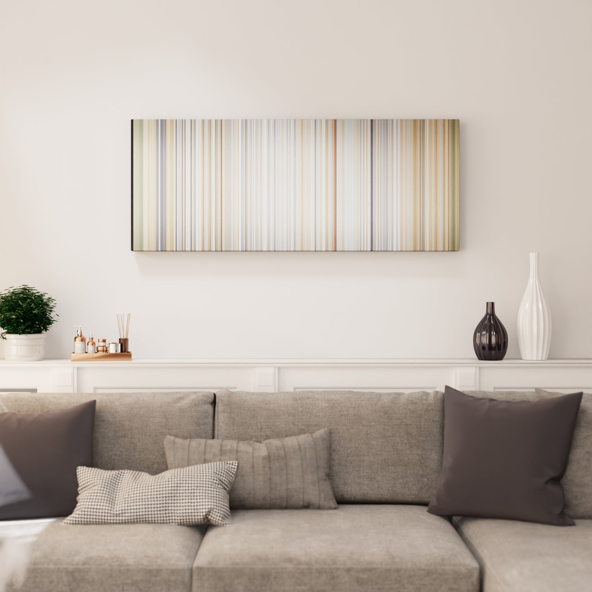 Living room interior with Chino--Nacho-Andas-En-Mi-Cabeza Frome on the wall