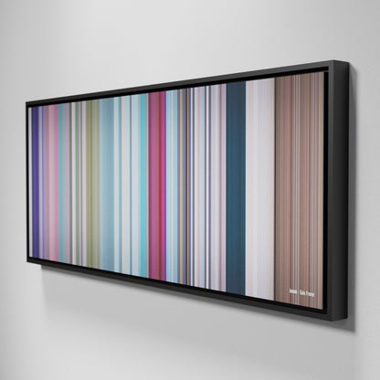 Side view of Framed Buff's of Jennie-Solo Frome on the wall