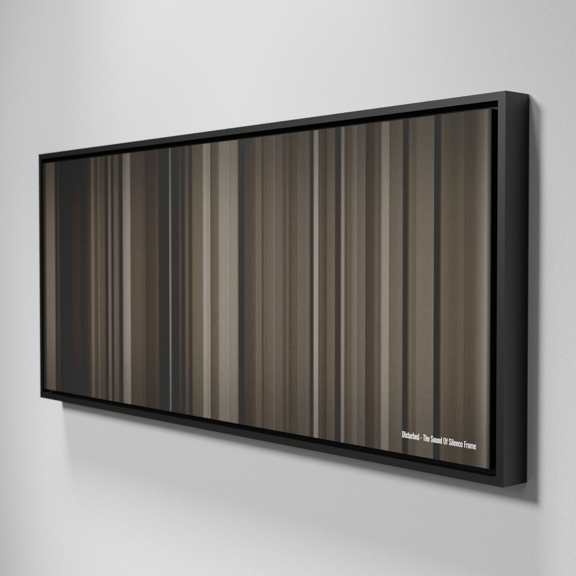 Side view of Framed Buff's of Disturbed-The-Sound-Of-Silence Frome on the wall