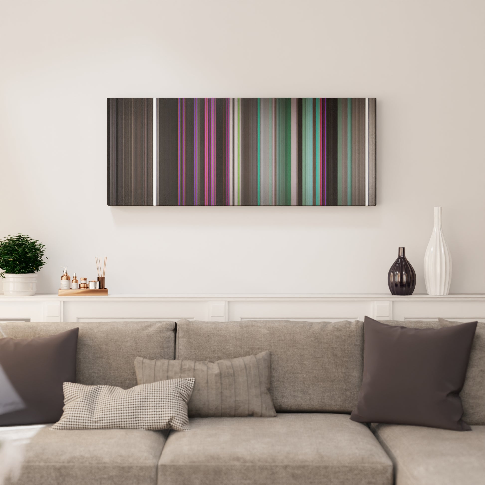 Living room interior with Raymix-Oye-Mujer Frome on the wall