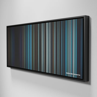 Side view of Framed Buff's of Calvin-Harris-Blame Frome on the wall