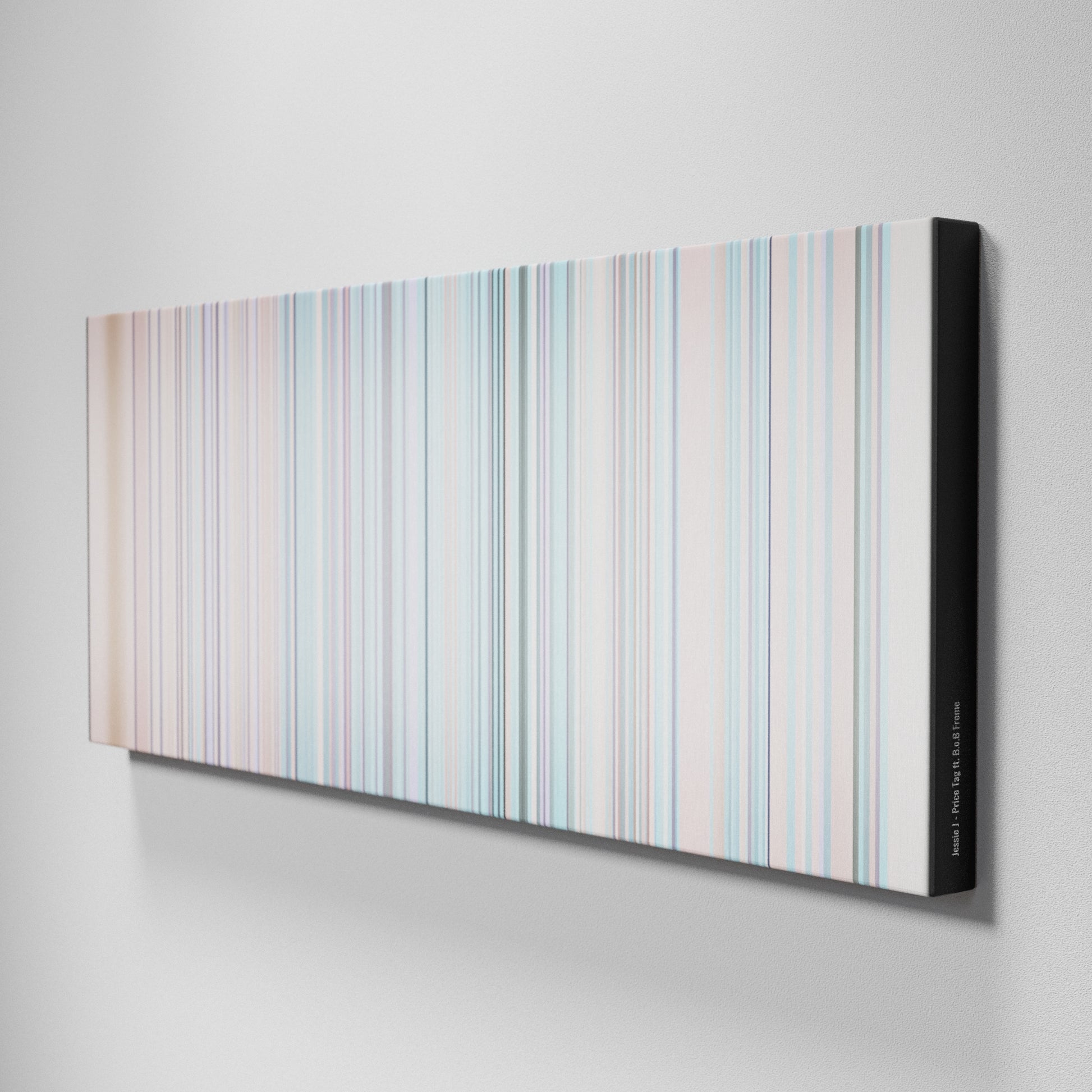 Side view of Buff's of Jessie-J-Price-Tag Frome on the wall