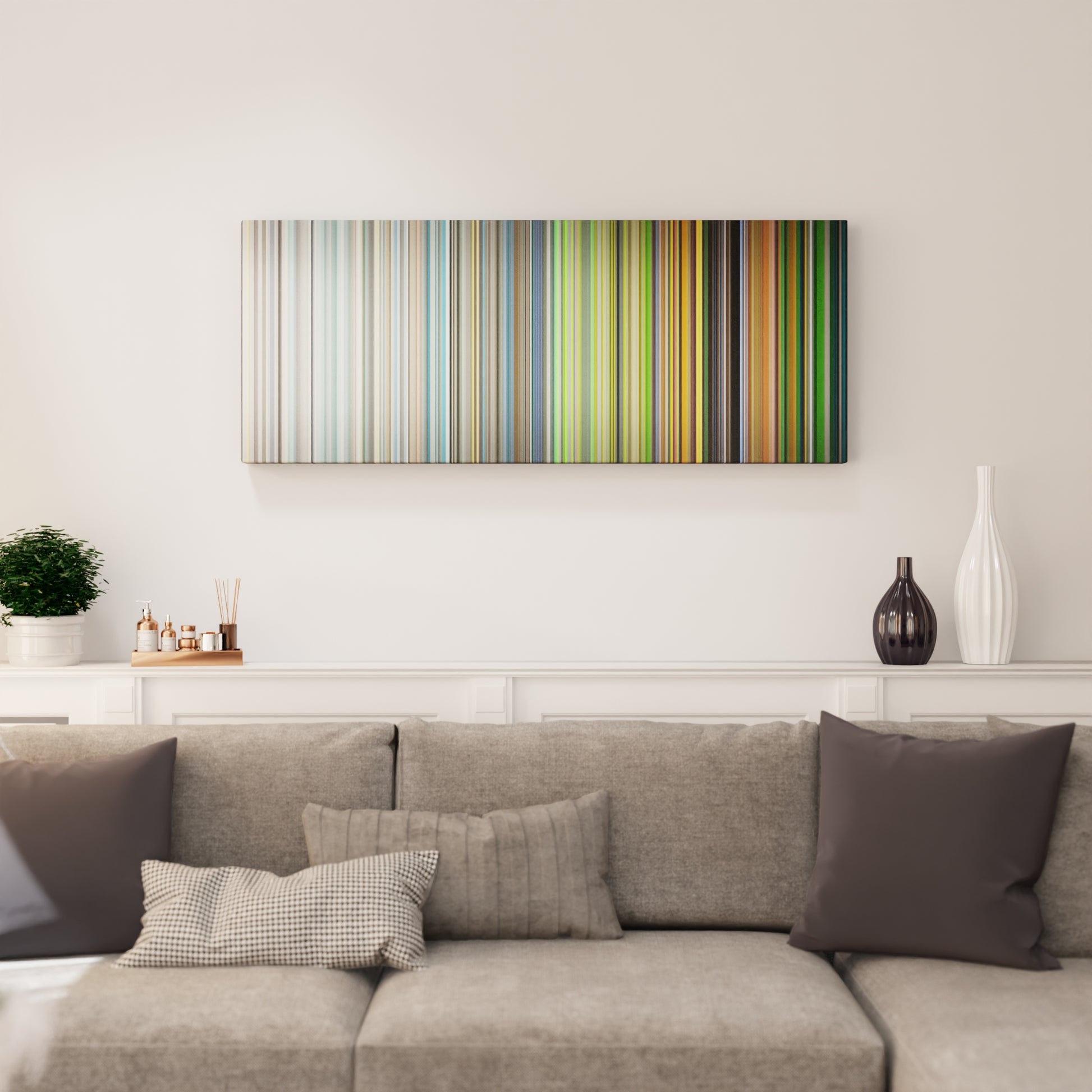 Living room interior with Don-Omar-Taboo Frome on the wall