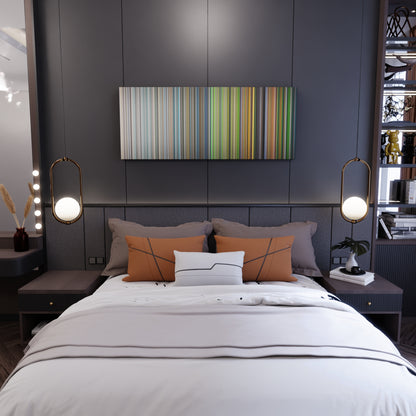 Bedroom interior with Don-Omar-Taboo Frome on the wall