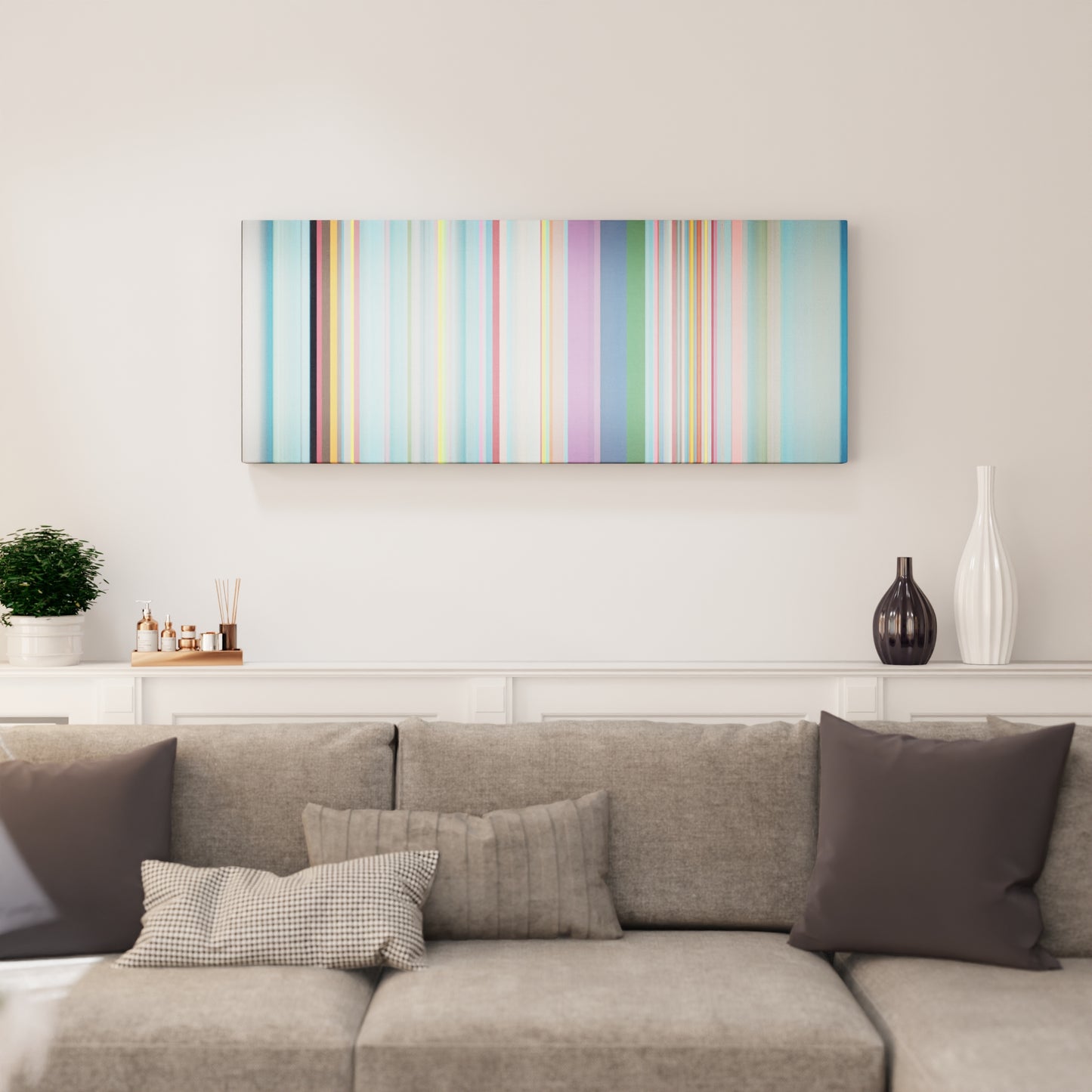 Living room interior with Katy-Perry-This-Is-How-We-Do Frome on the wall