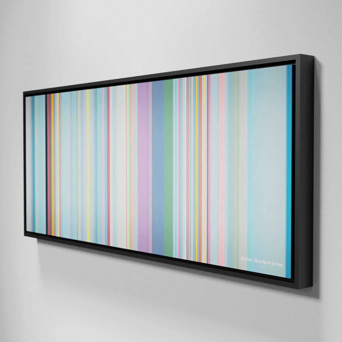 Side view of Framed Buff's of Katy-Perry-This-Is-How-We-Do Frome on the wall