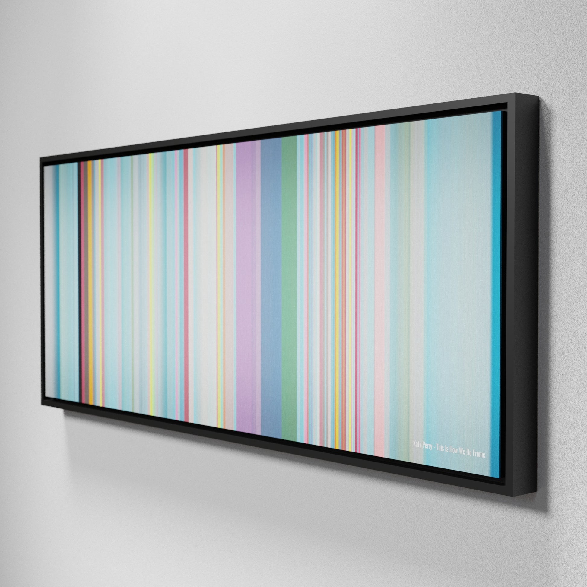 Side view of Framed Buff's of Katy-Perry-This-Is-How-We-Do Frome on the wall