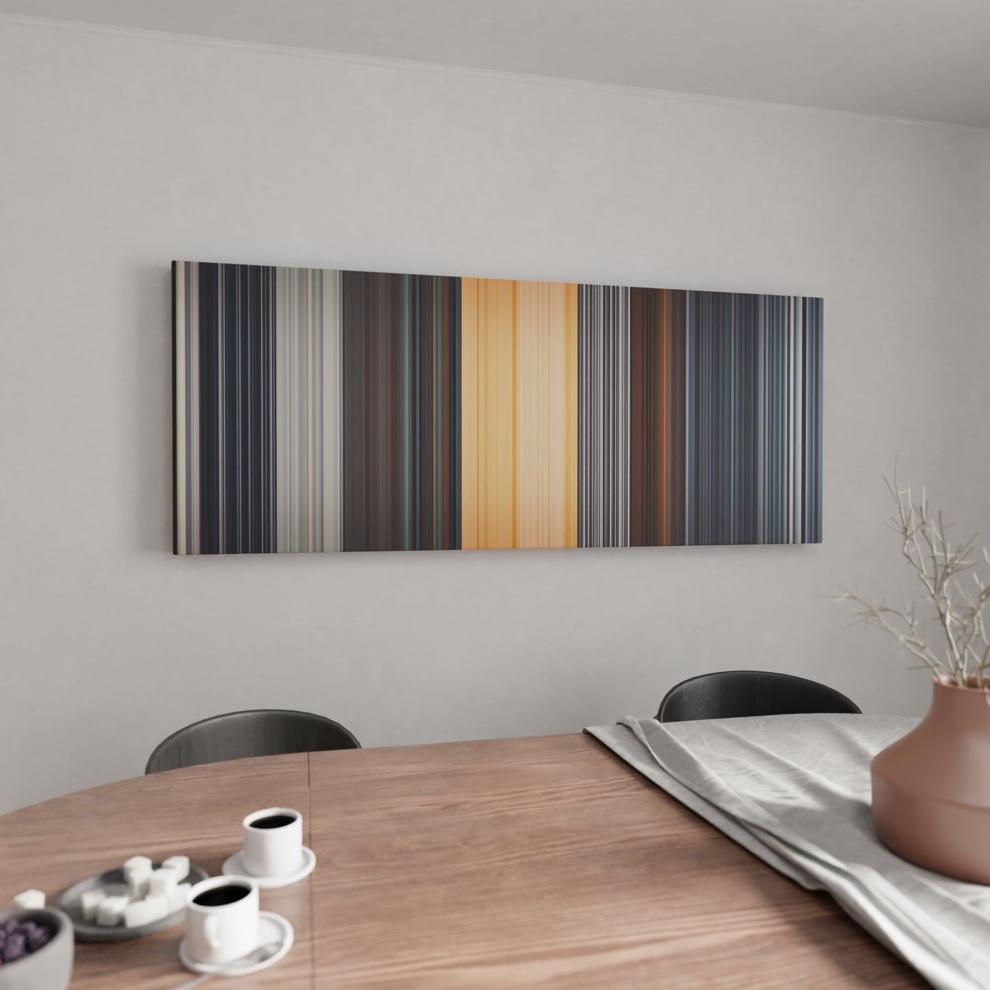 Kitchen with Rihanna-Umbrella Frome on the wall