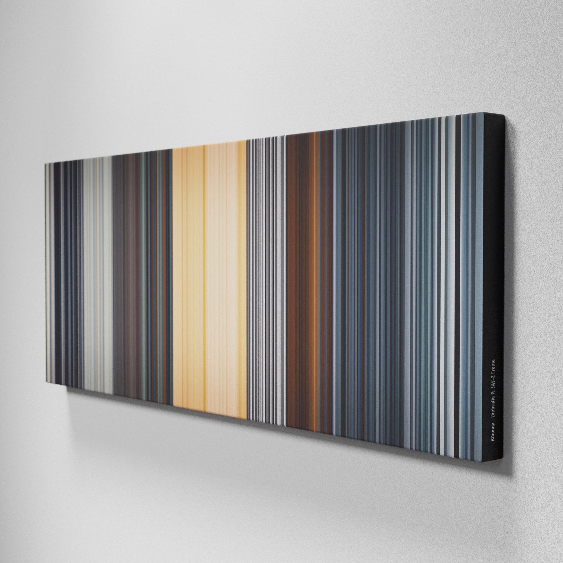 Side view of Buff's of Rihanna-Umbrella Frome on the wall