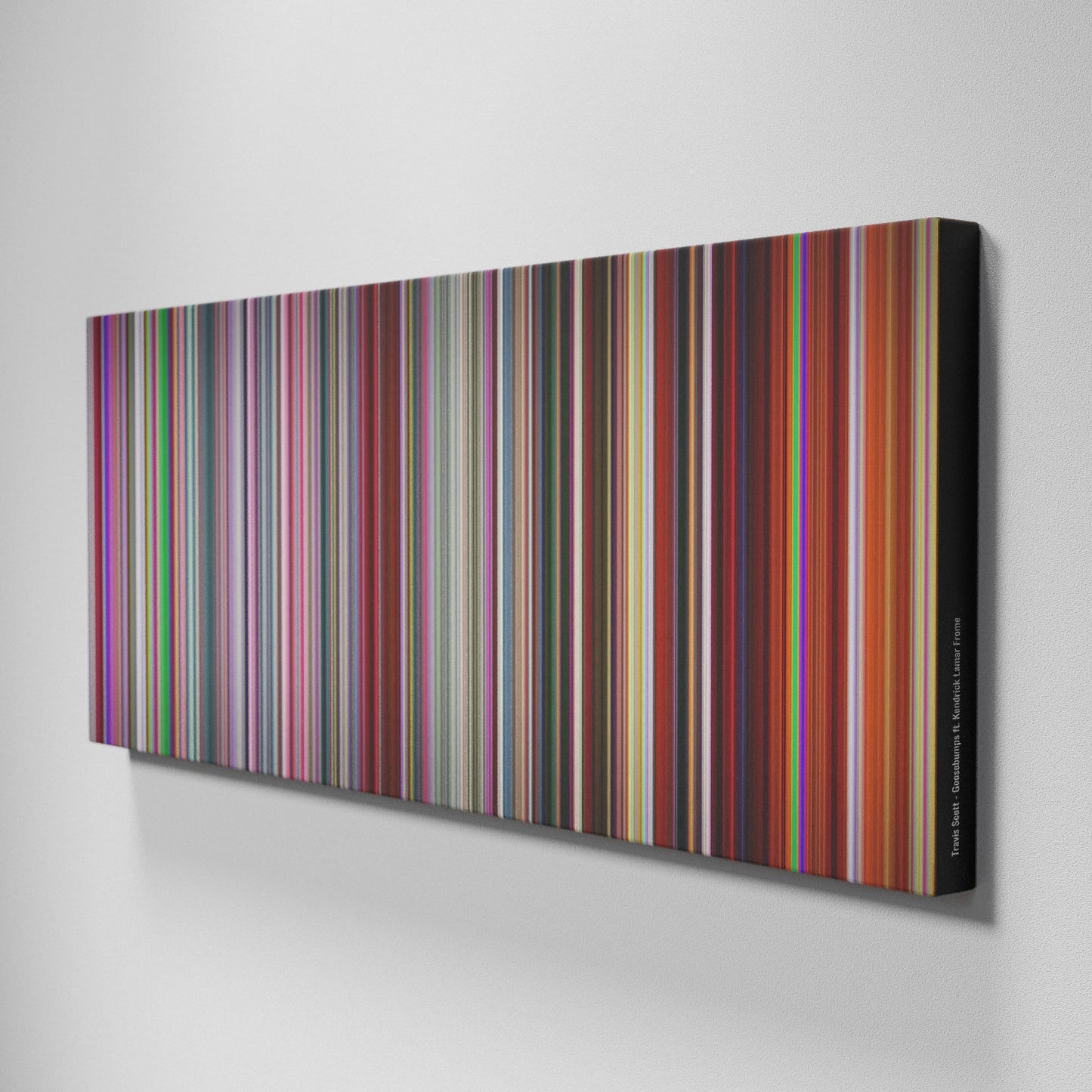 Side view of Buff's of Travis-Scott-Goosebumps Frome on the wall