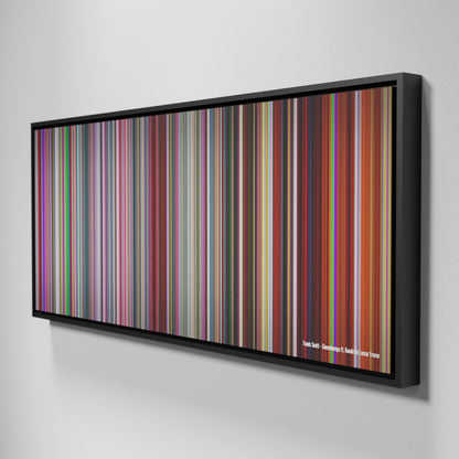 Side view of Framed Buff's of Travis-Scott-Goosebumps Frome on the wall