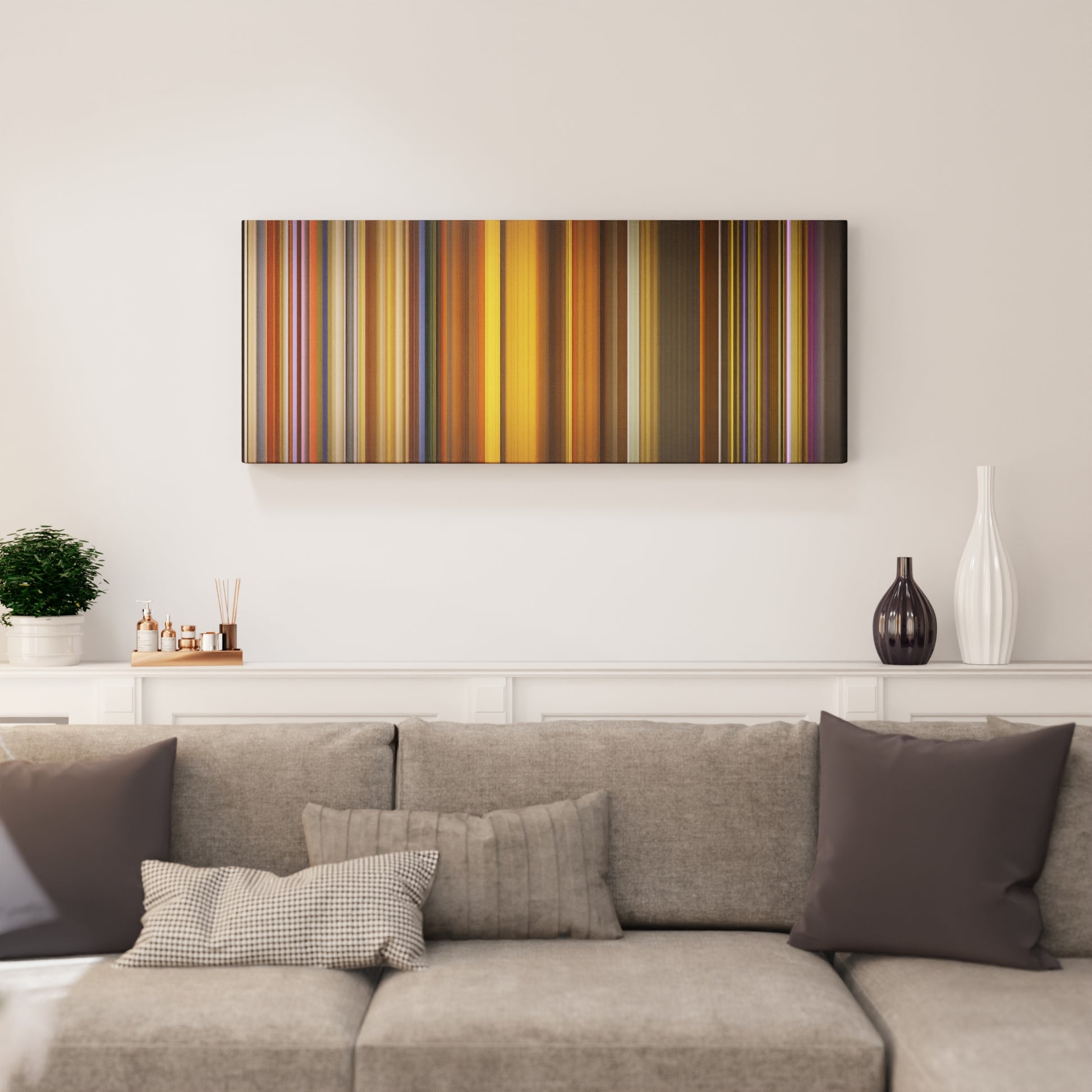 Living room interior with Survivor-Eye-Of-The-Tiger Frome on the wall