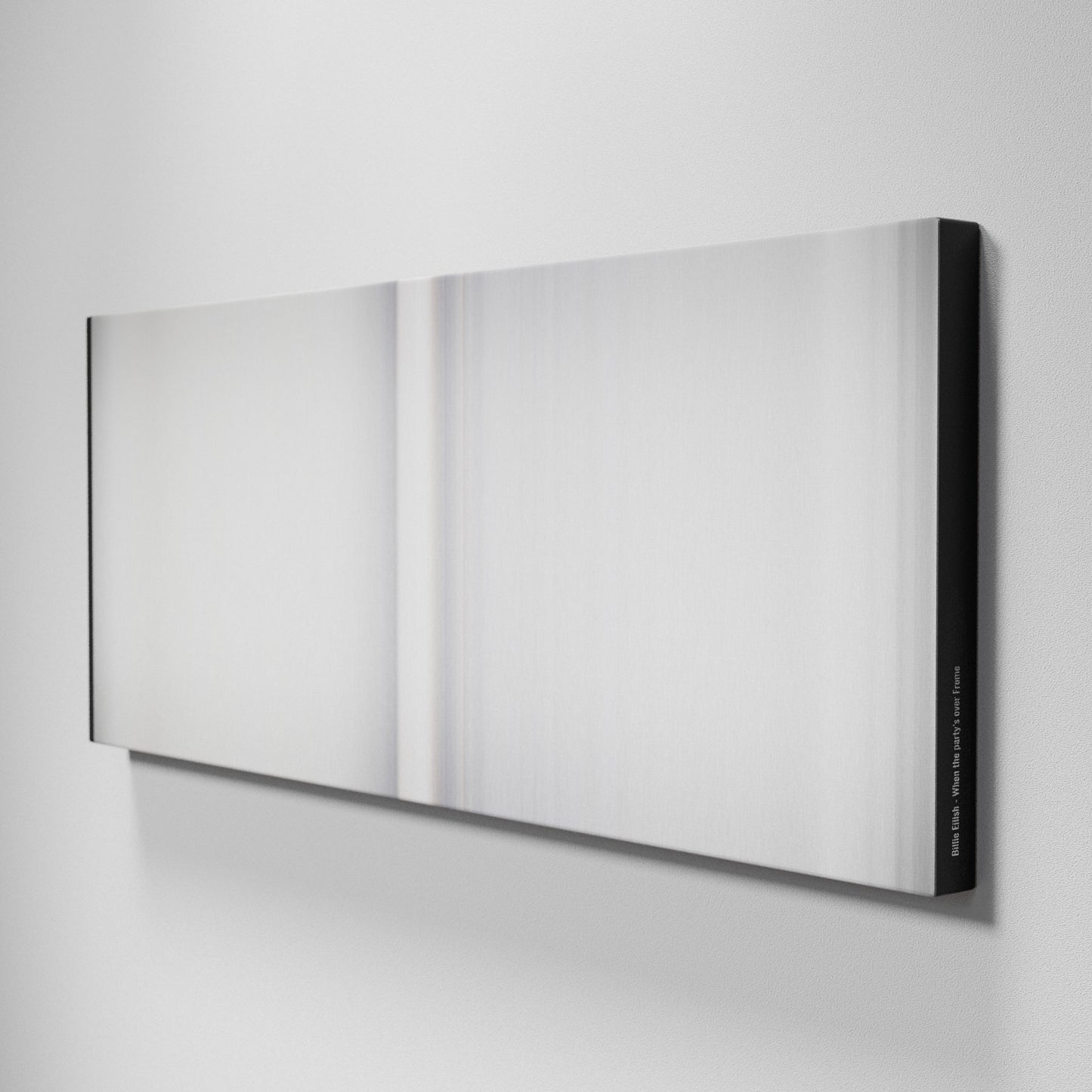 Side view of Buff's of Billie-Eilish-When-the-partys-over Frome on the wall