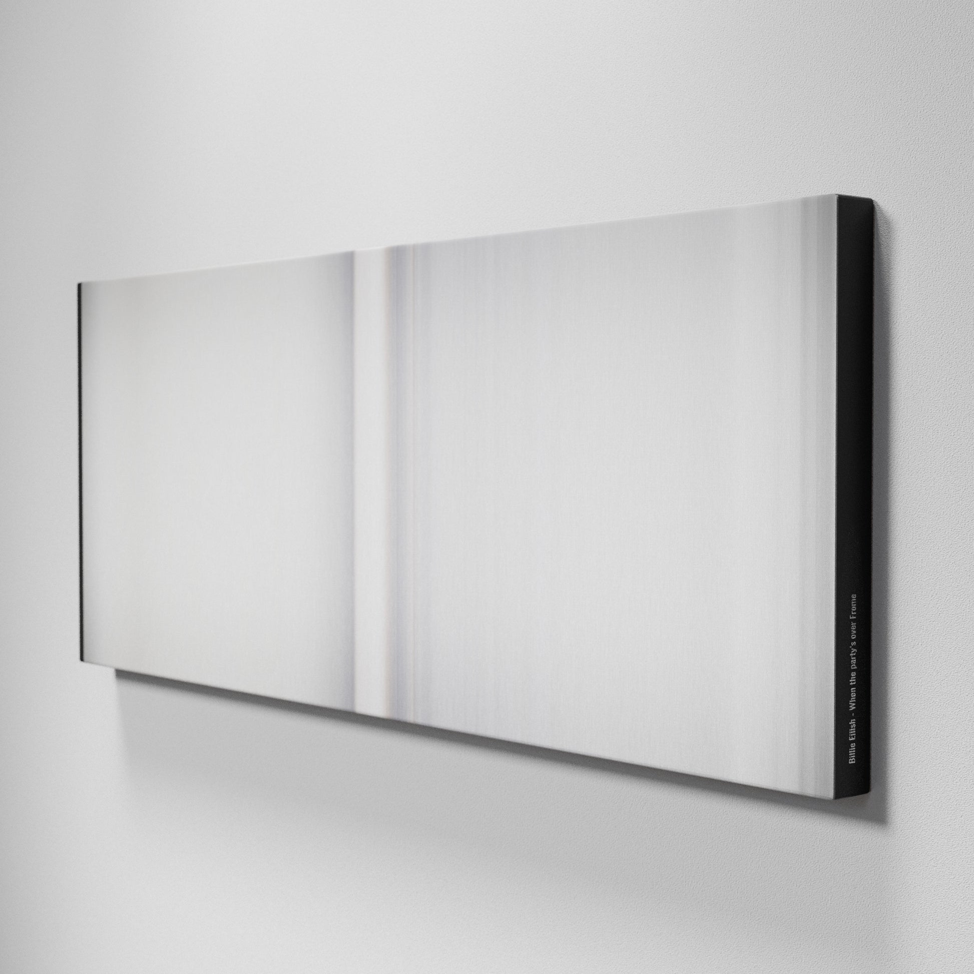 Side view of Buff's of Billie-Eilish-When-the-partys-over Frome on the wall