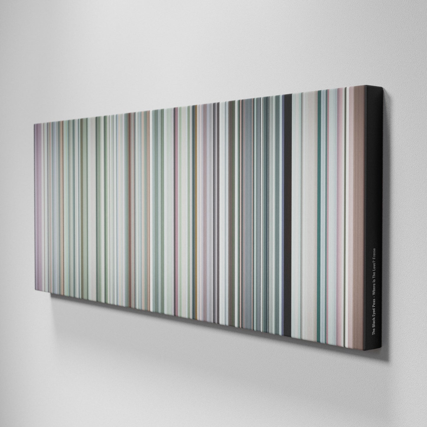 Side view of Buff's of The-Black-Eyed-Peas-Where-Is-The-Love Frome on the wall