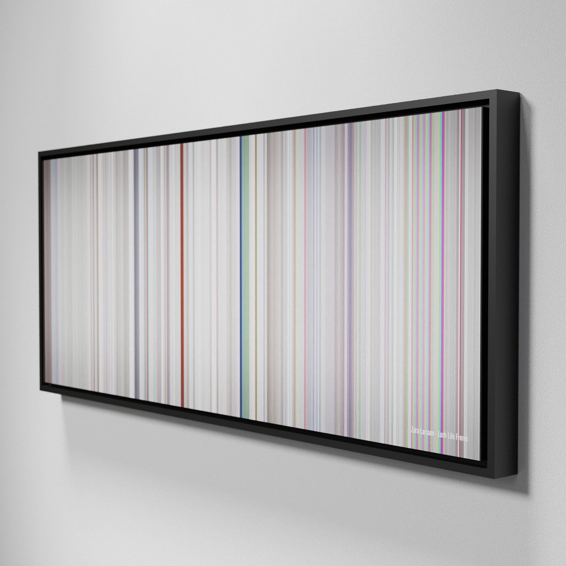 Side view of Framed Buff's of Zara-Larsson-Lush-Life Frome on the wall