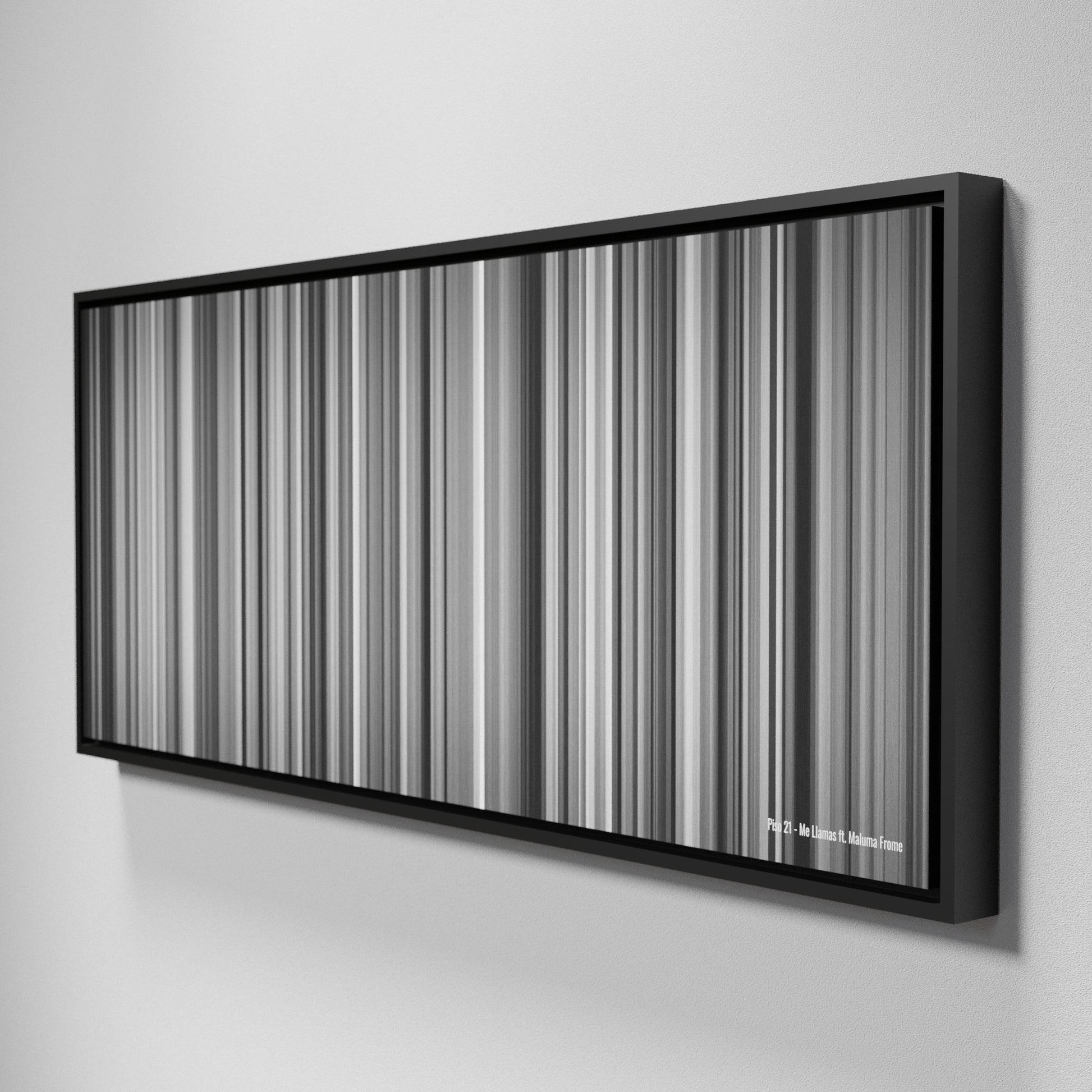 Side view of Framed Buff's of Piso-21-Me-Llamas Frome on the wall