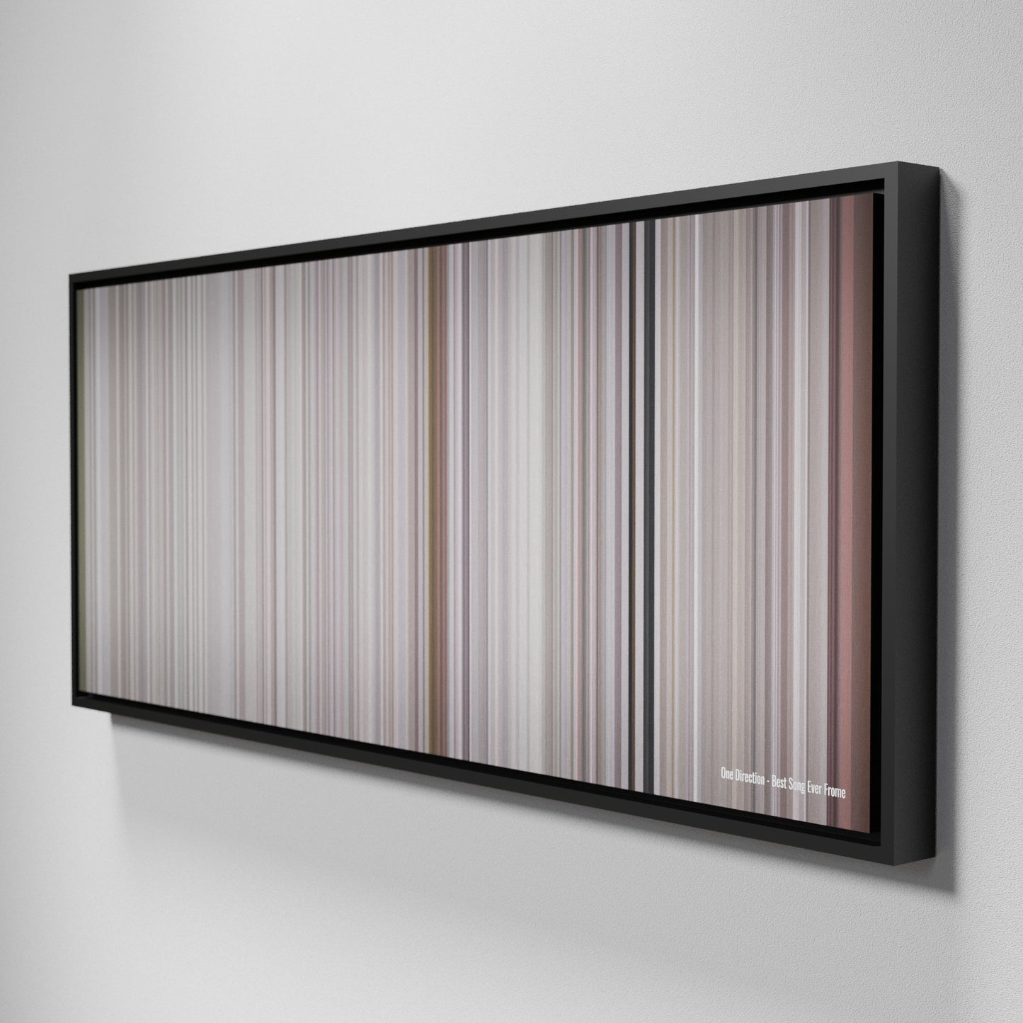 Side view of Framed Buff's of One-Direction-Best-Song-Ever Frome on the wall