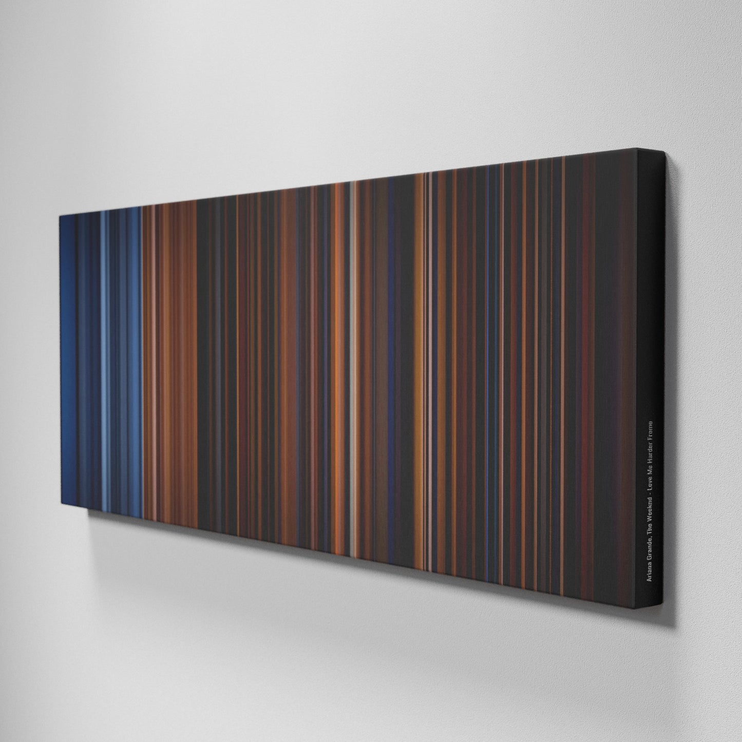 Side view of Buff's of Ariana-Grande-The-Weeknd-Love-Me-Harder Frome on the wall