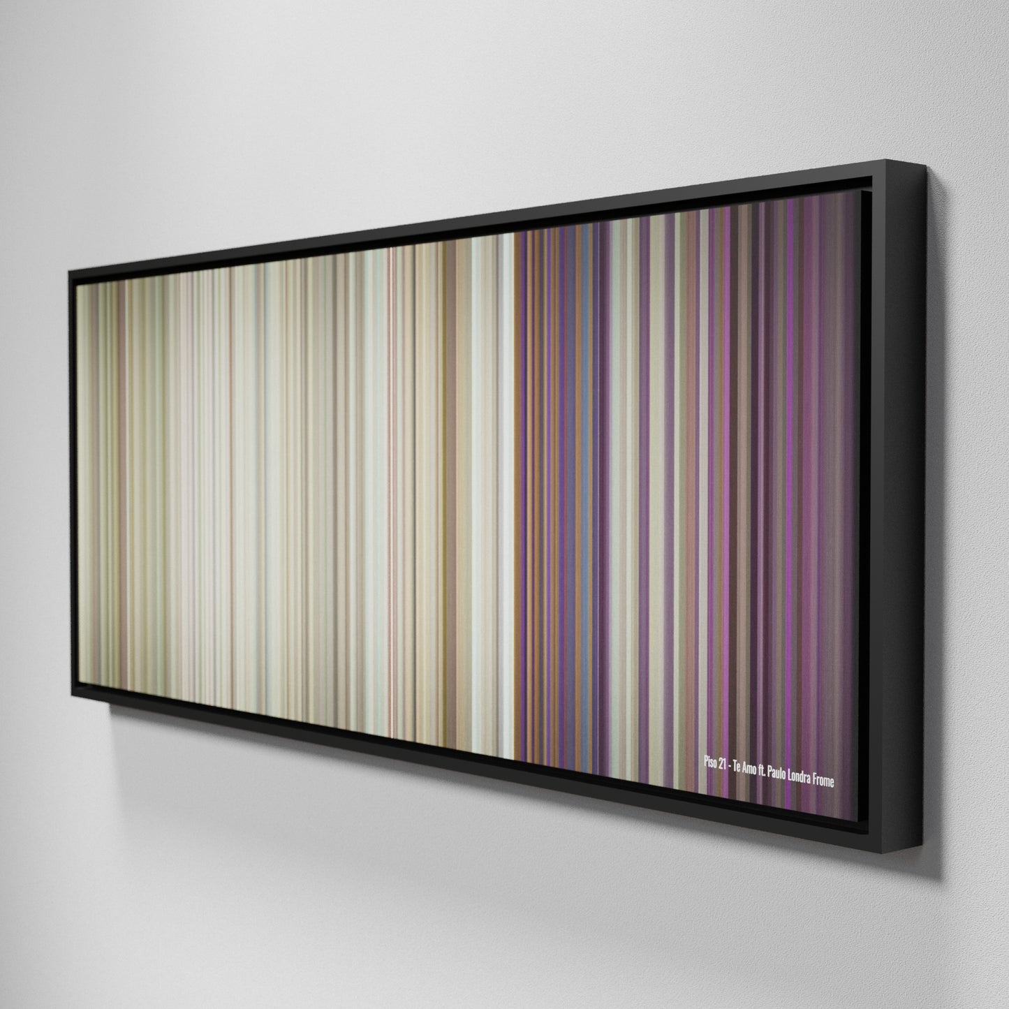 Side view of Framed Buff's of Piso-21-Te-Amo Frome on the wall