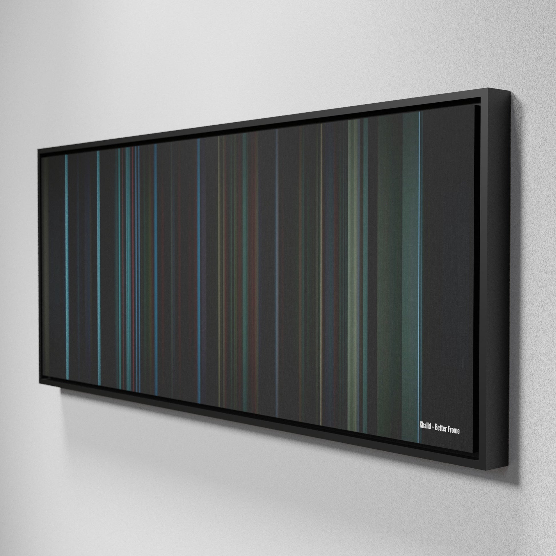 Side view of Framed Buff's of Khalid-Better Frome on the wall