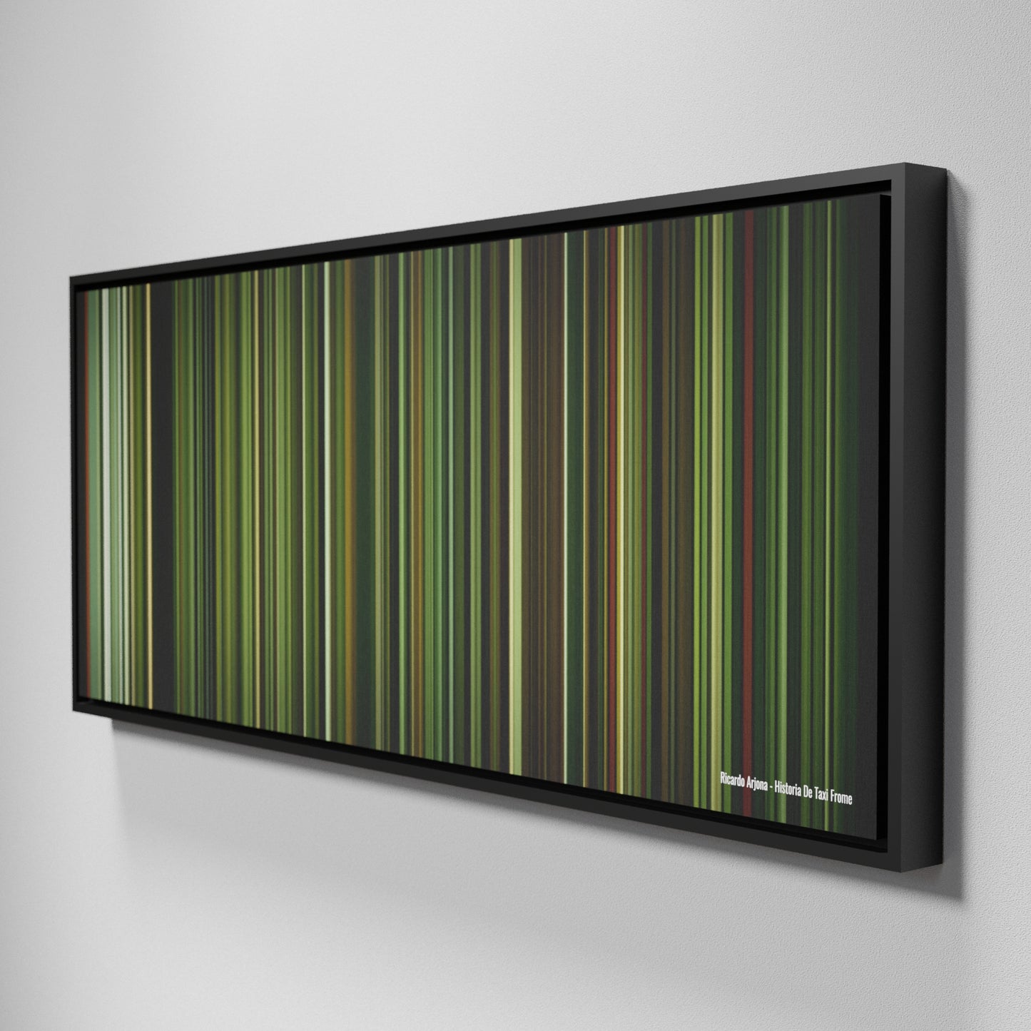 Side view of Framed Buff's of Ricardo-Arjona-Historia-De-Taxi Frome on the wall